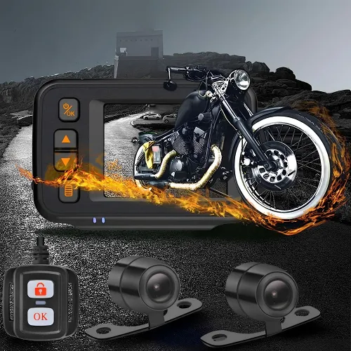 Waterproof Motorcycle Dash Cam Front And Rear