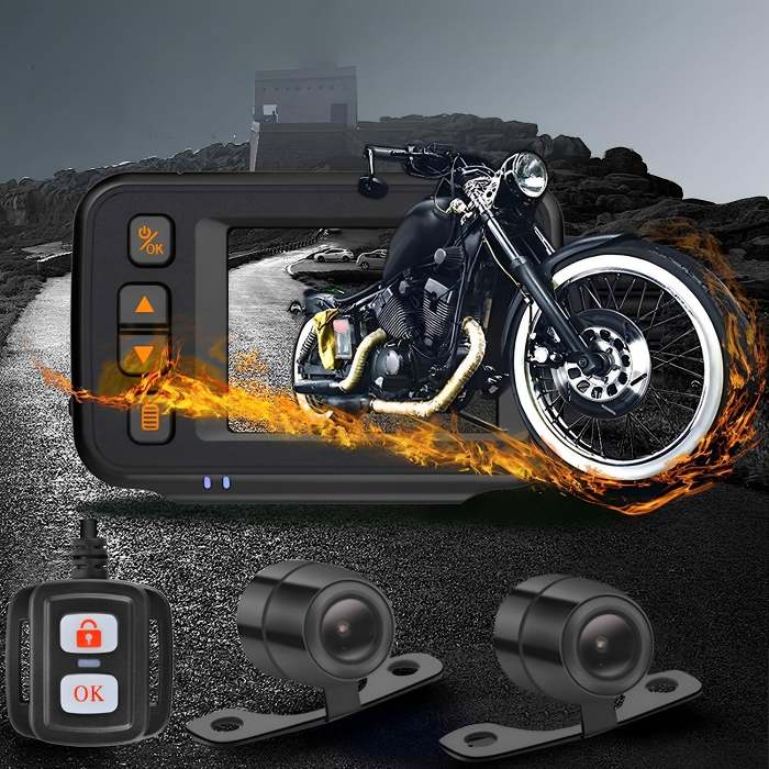 Waterproof Motorcycle Dash Cam Front And Rear