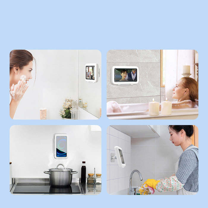 Waterproof shower phone case.