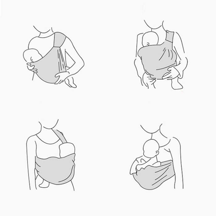 Adjustable Breathable Cotton Newborn Baby Carrier Sling