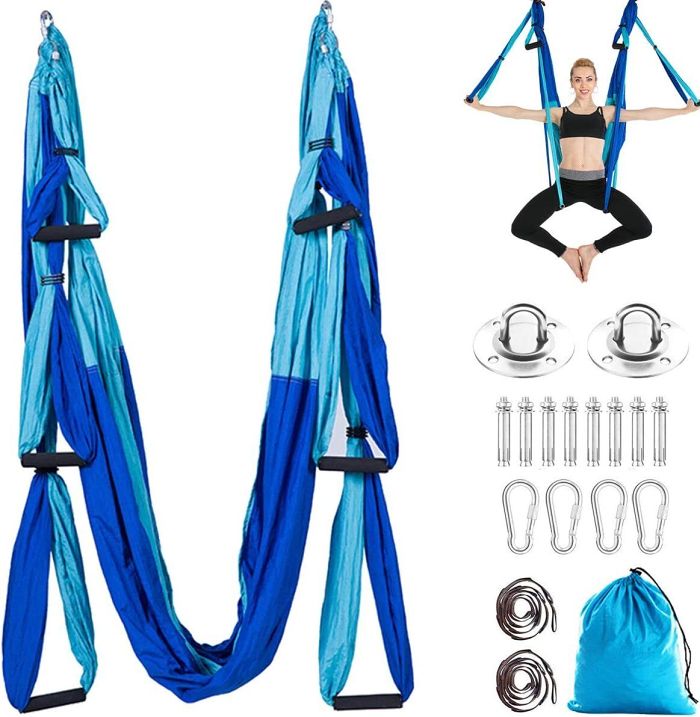 Yoga Hammock Aerial Yoga Swing Set Trapeze Kit for Air Yoga Inversion Fitness