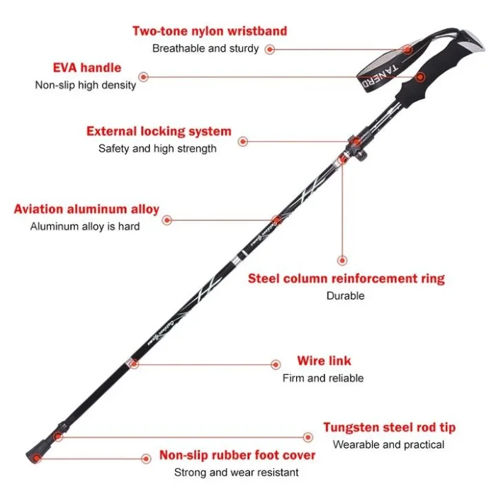 TrekkBuddy - Portable Adjustable Trekking Poles