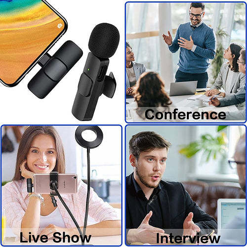 Wireless Lavalier Microphone for iPhone, Android