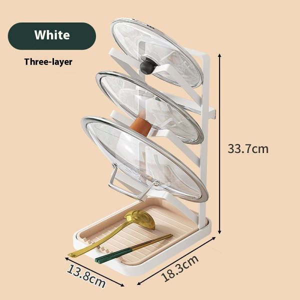 Punch-free Kitchen Lid Rack.