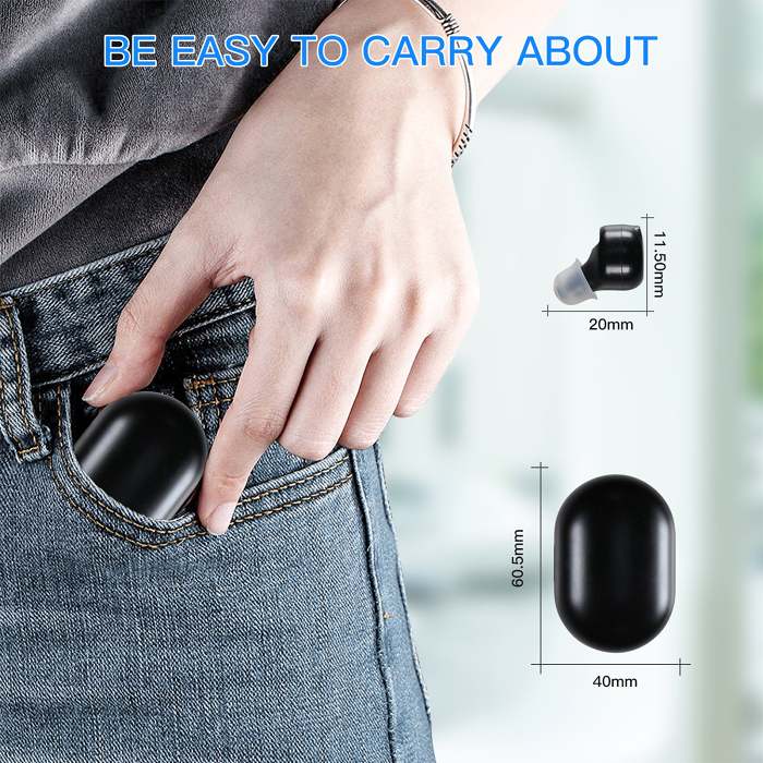 Hearing Amplifier Rechargeable Sound Amplifier for Seniors Noise Reduction Touch Screen Wear Regardless of Left Right
