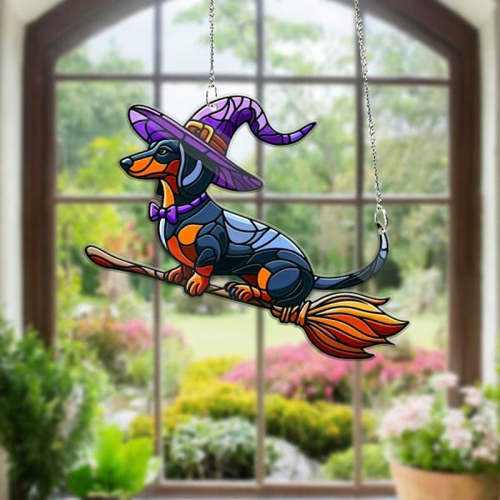 ♀Magic Dachshund Window Hanging