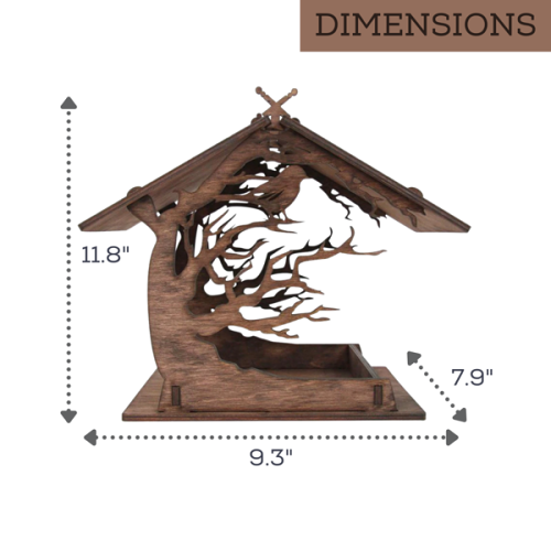 Wooden Bird Feeder House for Garden Yard
