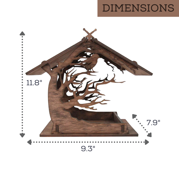 Wooden Bird Feeder House for Garden Yard