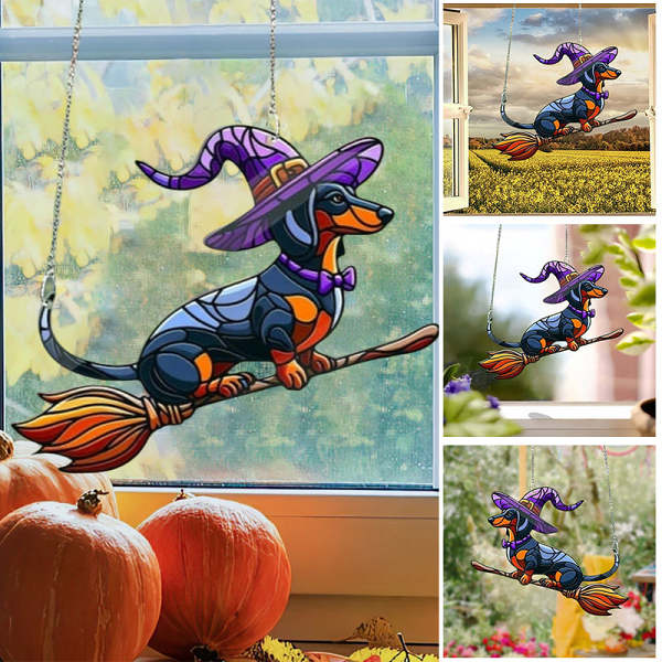 ♀Magic Dachshund Window Hanging