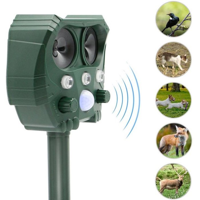 Ultrasonic Raccoon Repeller - Solar Powered - Get Rid of Raccoon