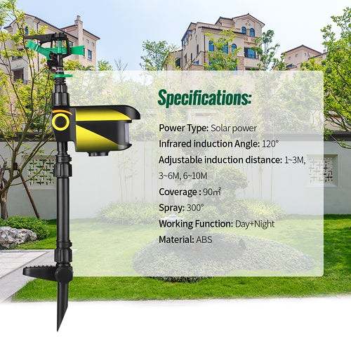 Solar Power Animal Repeller Water Sprayer