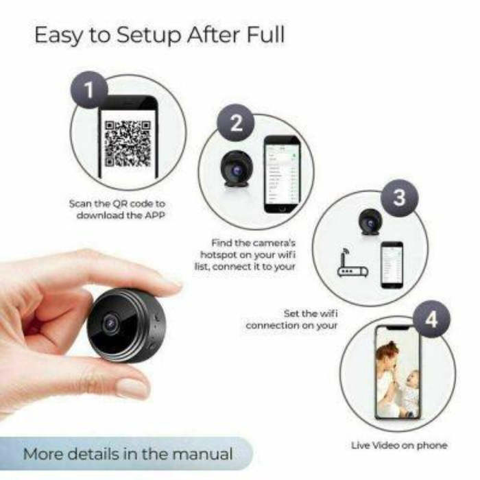 1080P Mini Wireless Camera Home Security Nigh Vision HD