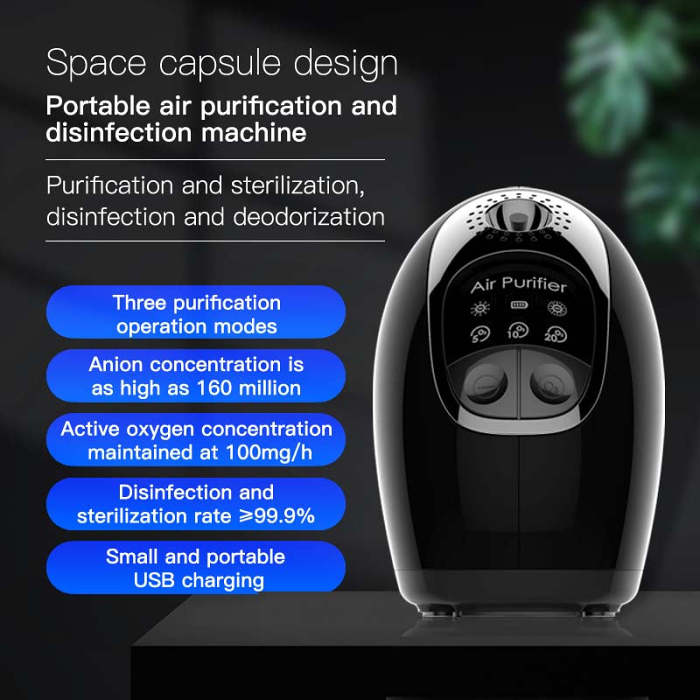 Car Ozone Generator Negative Ion Air Purifier Portable Deodorizer Sterilizer