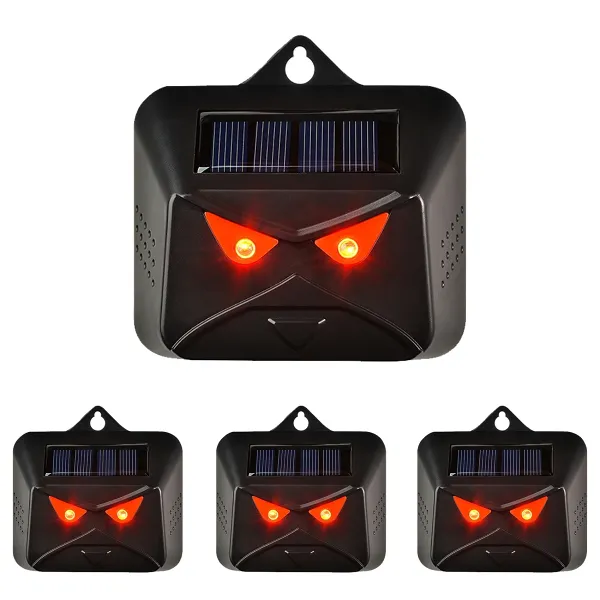 4 Pack Solar Nocturnal Red LED Lights Animal Repeller