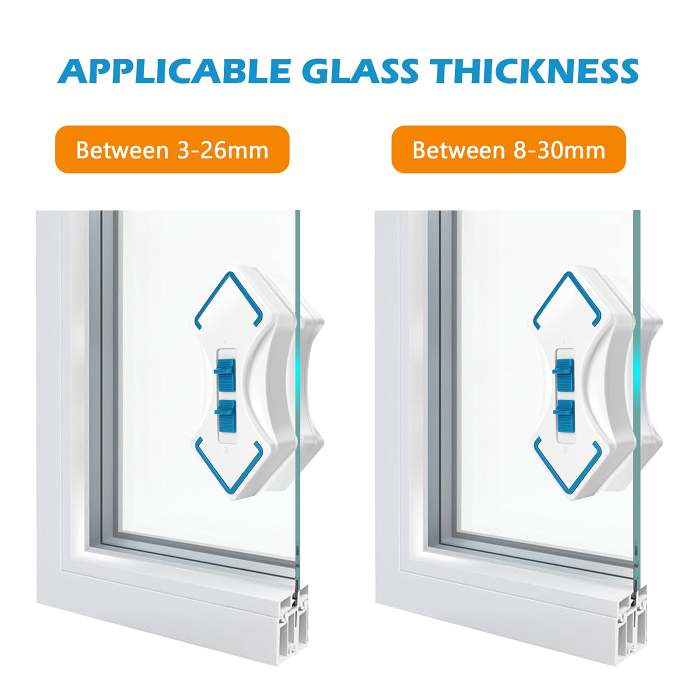 Double Sided Magnetic Window Cleaner Cleaning Tool with Safety Rope