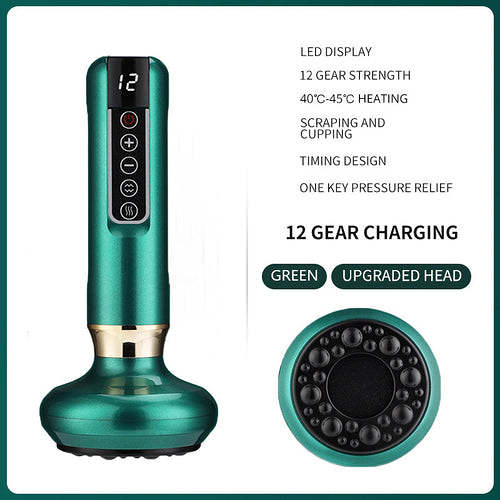 Electric Cupping Massager Vacuum Suction Cup GuaSha Anti Cellulite by Veasoon
