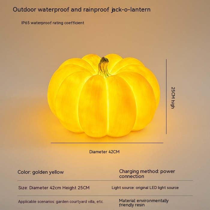 Outdoor solar pumpkin lights