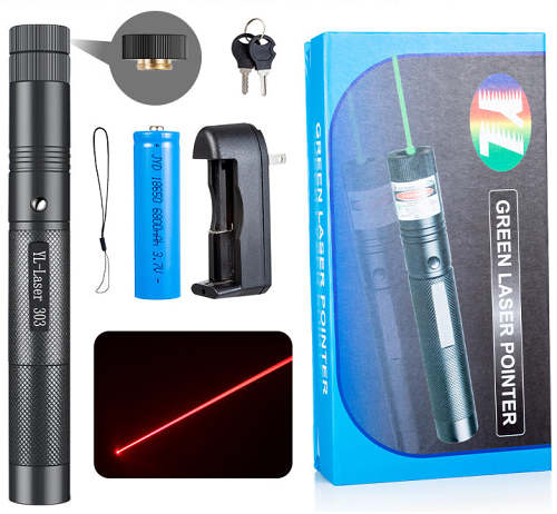 Rechargeable Long Range Flashlight/Laser Pointer