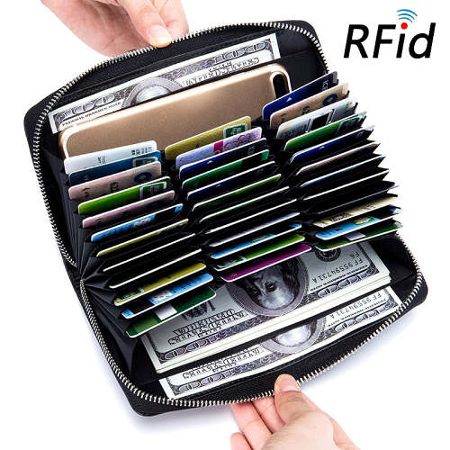 Unisex Anti-Credit Card Fraud Multi-Compartment Wallet