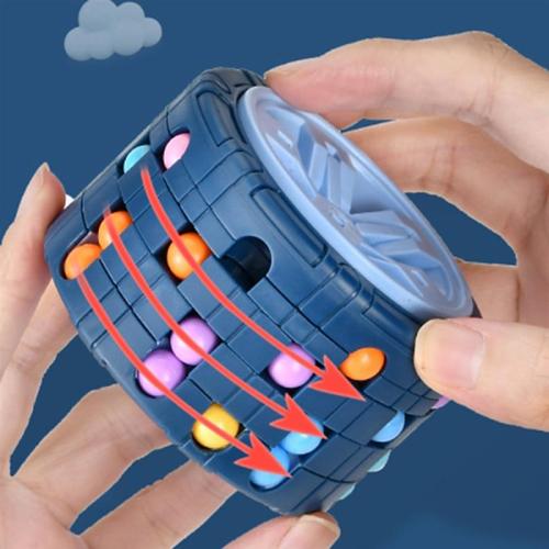 3D Cylinder Gyro Rotate And Slide Puzzle Toy