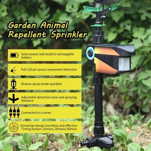 Solar Power Animal Repeller Water Sprayer
