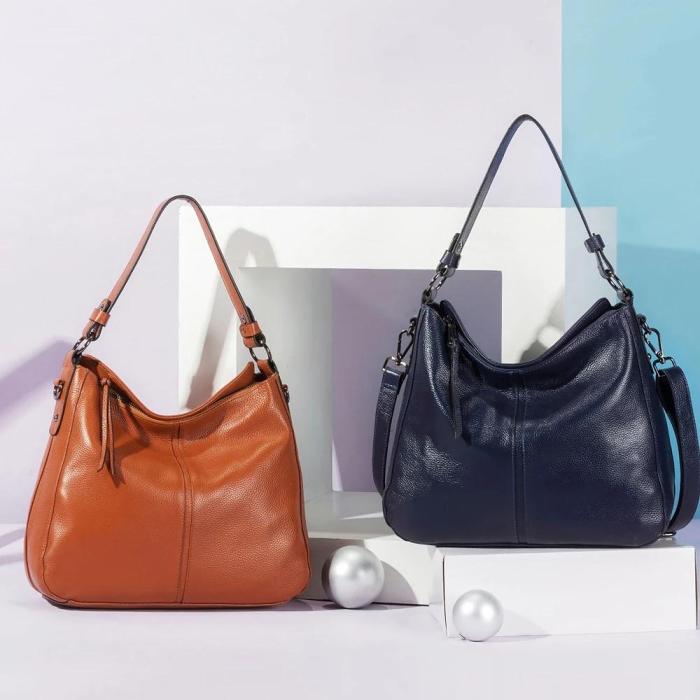 Leather Crossbody Hobo Handbag For Women