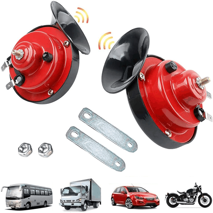 1 Pair 300DB Super Loud Train Horn for Truck Train Boat Car Air Electric Snail Double Horn