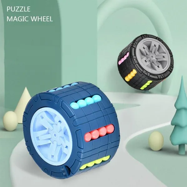 3D Cylinder Gyro Rotate And Slide Puzzle Toy