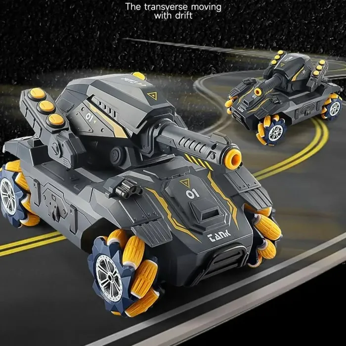 Gesture-Controlled RC Tank - Children's Remote-Control Car with Water Bomb Launcher and Gesture Sensing