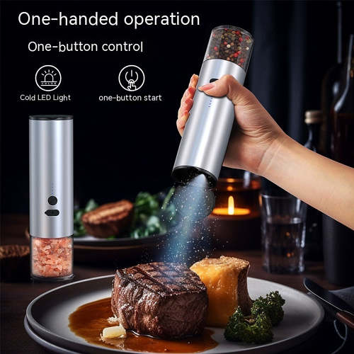 Rechargeable Electric Pepper and Salt Grinder Set