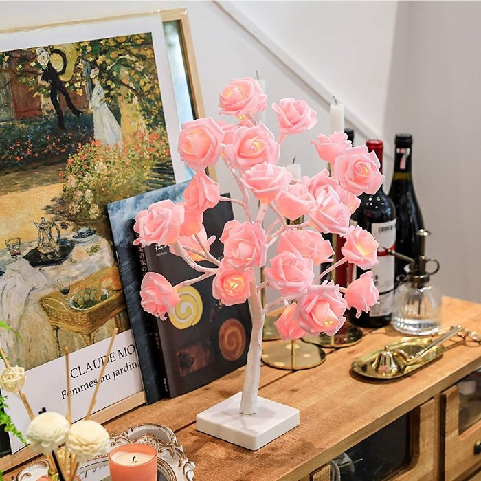 24 LED Romantic Rose Lamp Maria Rose Lamp