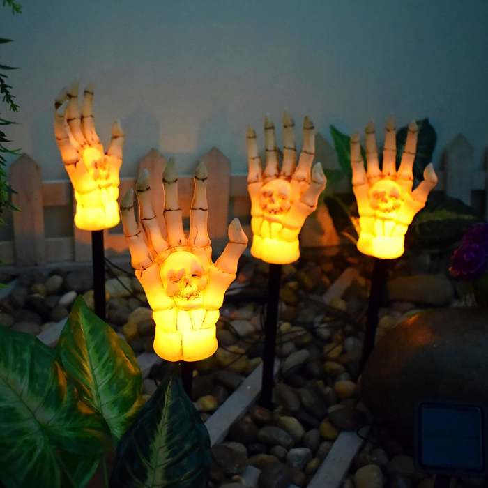 Bone Hand Halloween Plug-In Floor Lamp