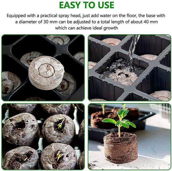 200pcs Inflatable Compressed Peat Pellet With Nutrients Seedling Nutrition Block