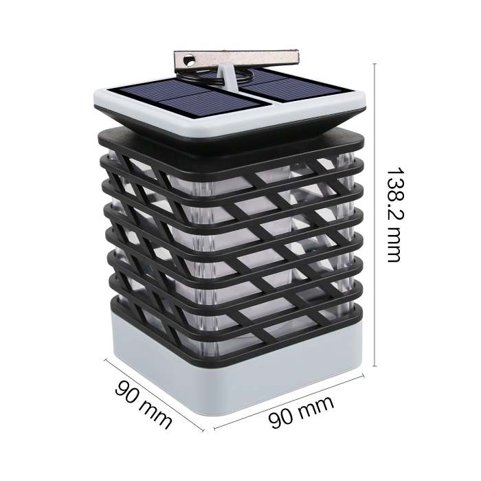 Solar Lanterns Dancing Flame Outdoor Hanging Lights Waterproof Auto Sensor 75LED