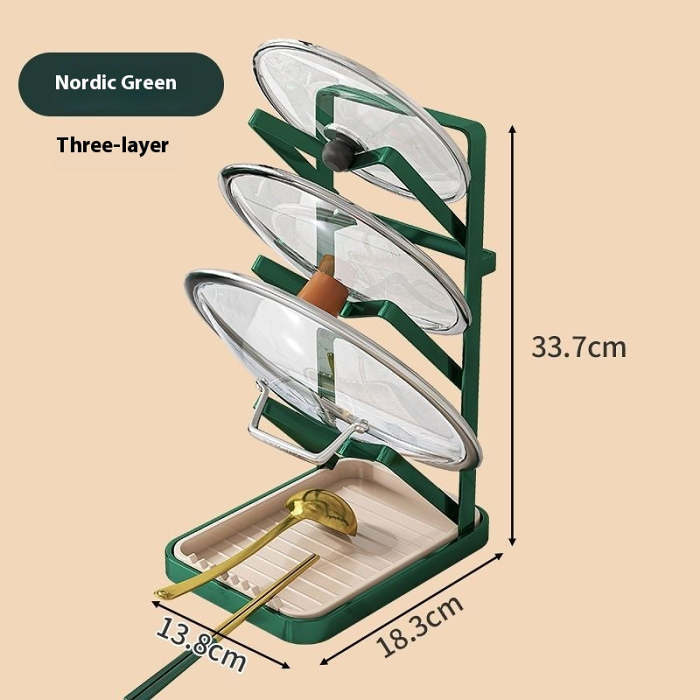 Punch-free Kitchen Lid Rack.