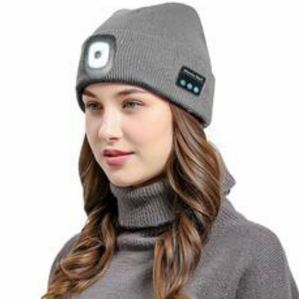 LED Bluetooth Beanie Lighted Hat Built-in Stereo Speakers & Mic