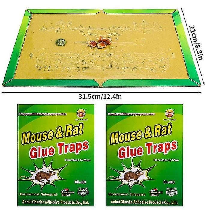 Suxm Sticky Mouse Board Mouse Trap Sticky Board, Strong Stickiness, Mouse Trap (6 Pieces,green )