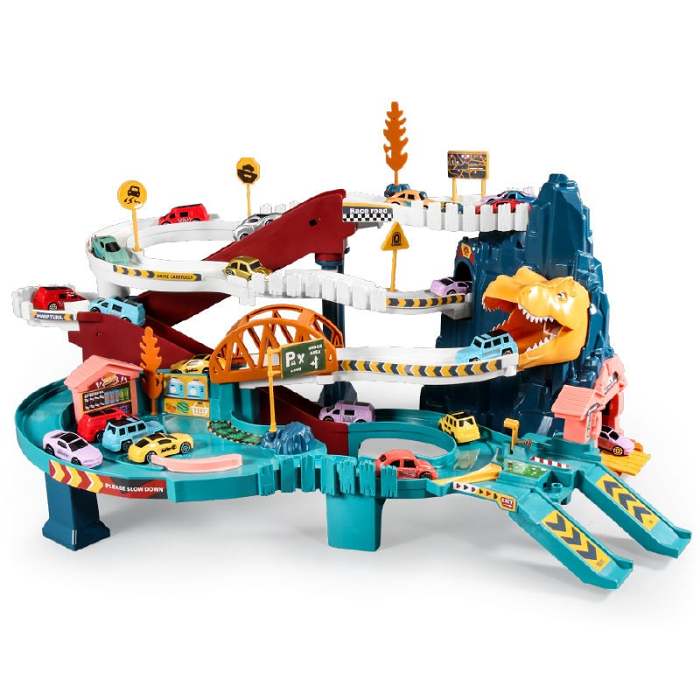 Dinosaur Race Car Tracks Adventure Toy Set
