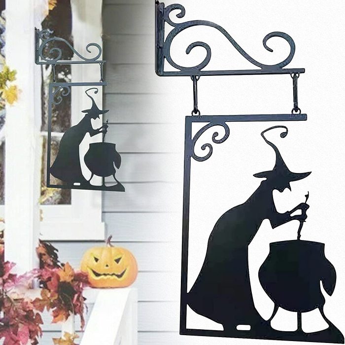 Halloween Witch Cauldron Silhouette Wall Decor