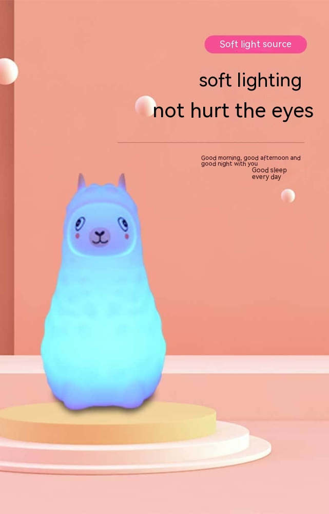 Cartoon Alpaca Night Light USB Charging