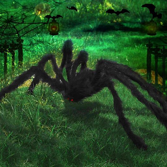Giant Halloween Spider - Realistic Scary Decor