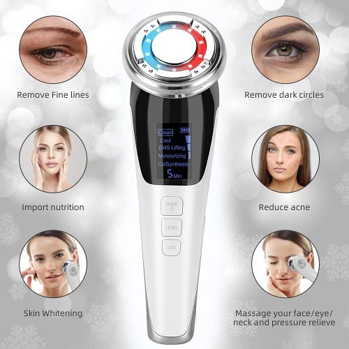 Facial Massager Ultrasonic Vibration Wrinkle Remover Anti-Ageing by Veasoon
