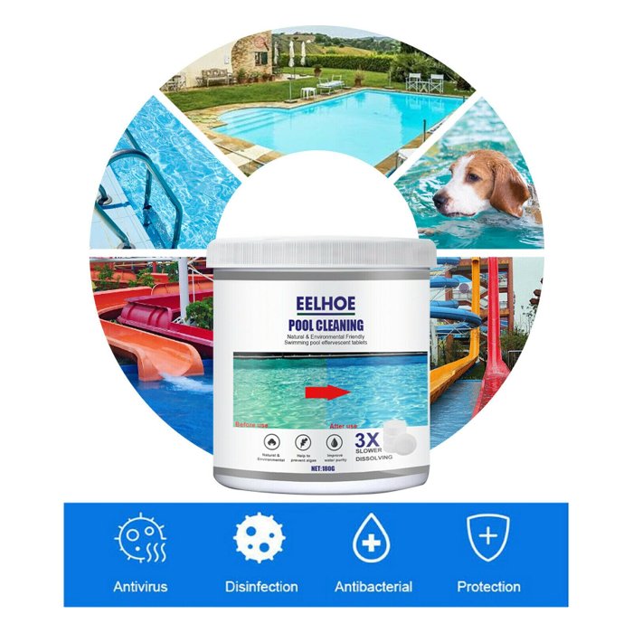 Pool Cleaning effervescent tablets  Floating Pool Chlorine Floater