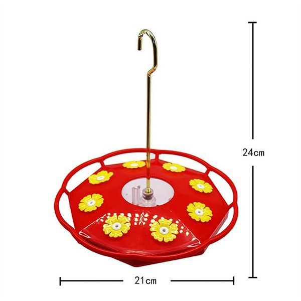8 Holes Flowers Plastics Hummingbird Water Feeder