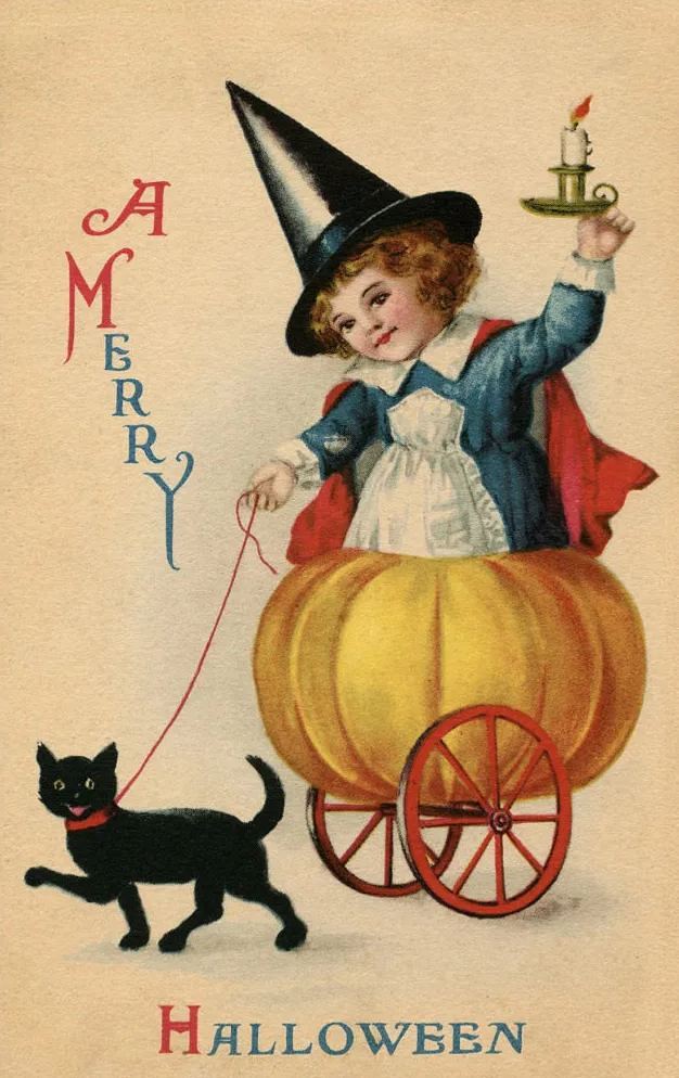 Vintage Halloween Postcard ( 24 pcs )
