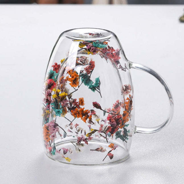 Beautiful Blossom Glass Mugs