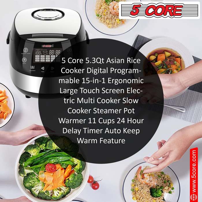 5 Core Asian Rice Cooker Electric Japanese Rice Maker w 17 Preset by Veasoon