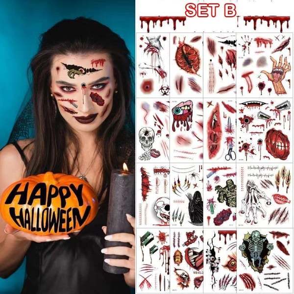 Halloween Prank Tattoo Stickers