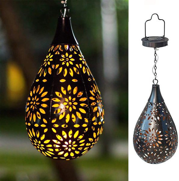 Solar-Powered Tear Drop Dangling Light