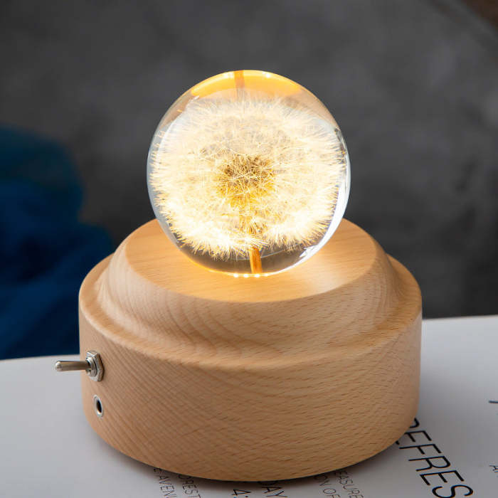 Crystal ball LED night light